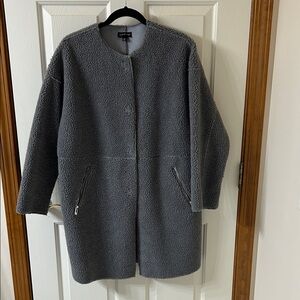 Topshop Gray Teddy Jacket NWOT